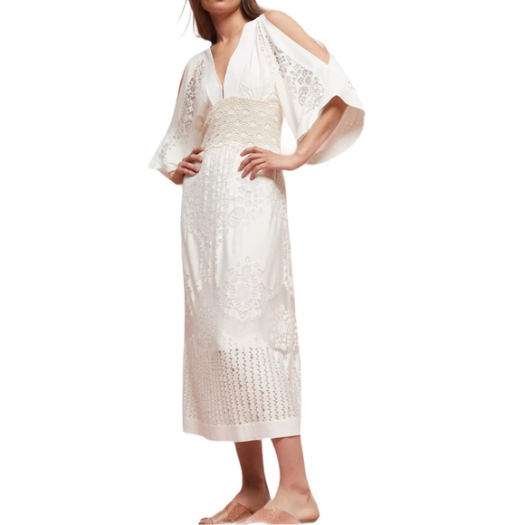 Anthropologie Dresses & Skirts - Anthropologie x FARM Rio Solana Cutout Open Shoulder Midi Dress